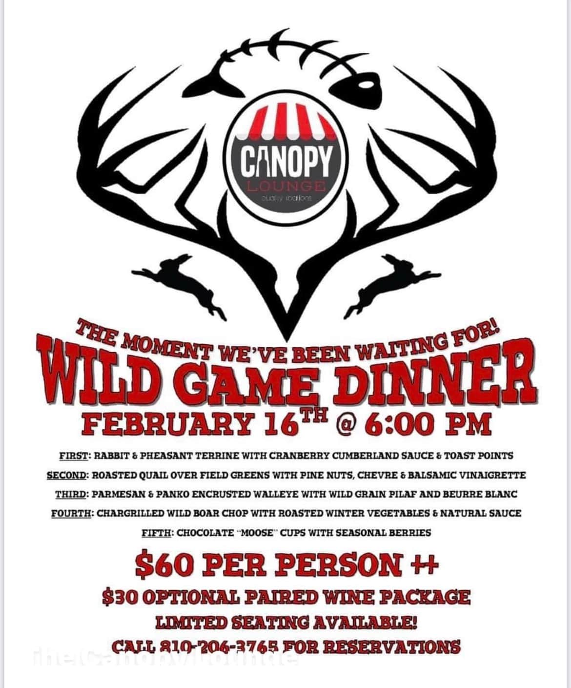 Wild Game Dinner February 2023