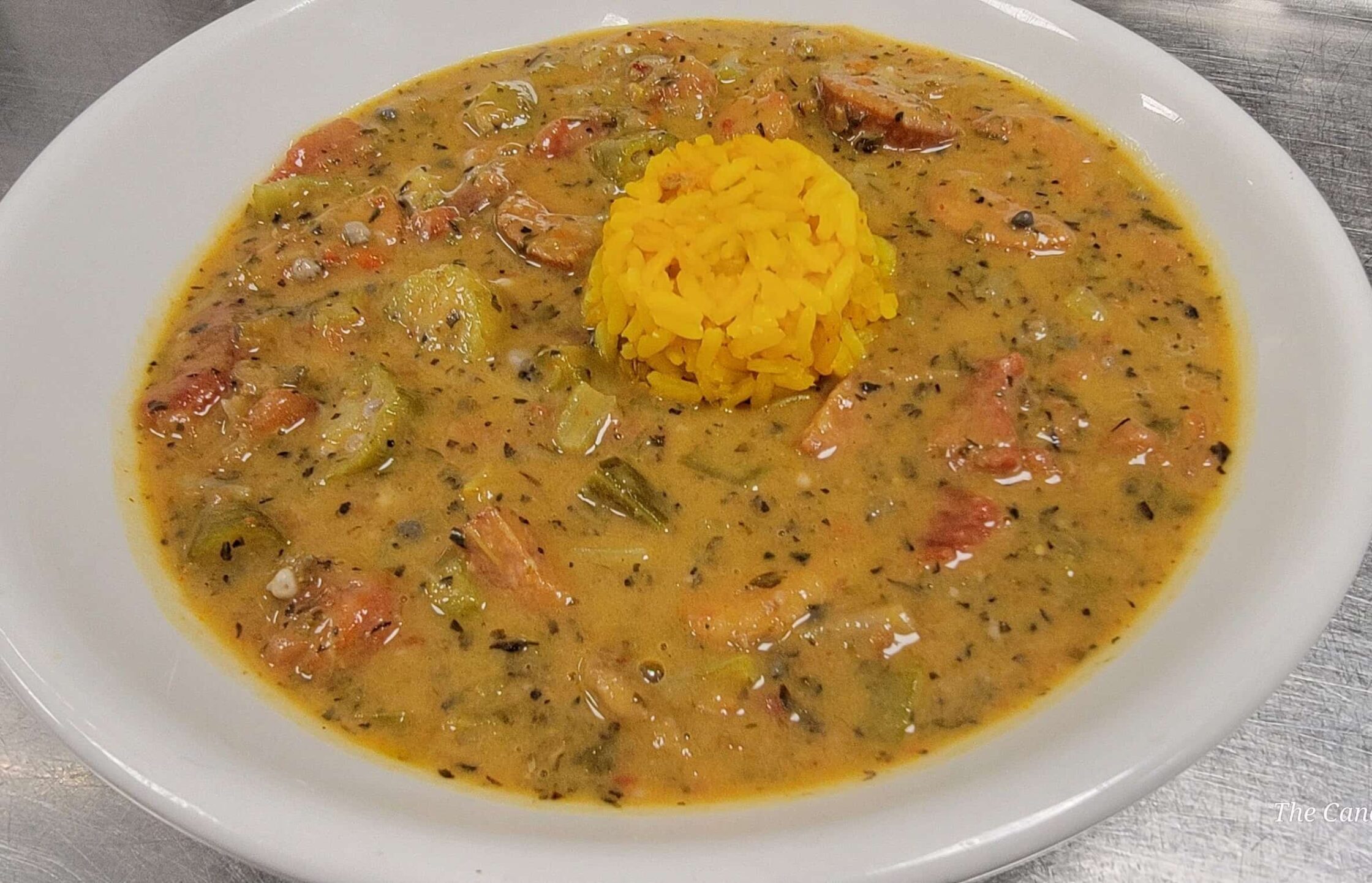 Seafood Gumbo soup at The Canopy Lounge